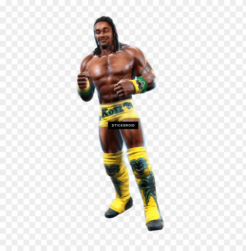 kofi kingston wrestler wwe - wrestler Free PNG images with clear backdrop PNG transparent with Clear Background ID 528f4a74