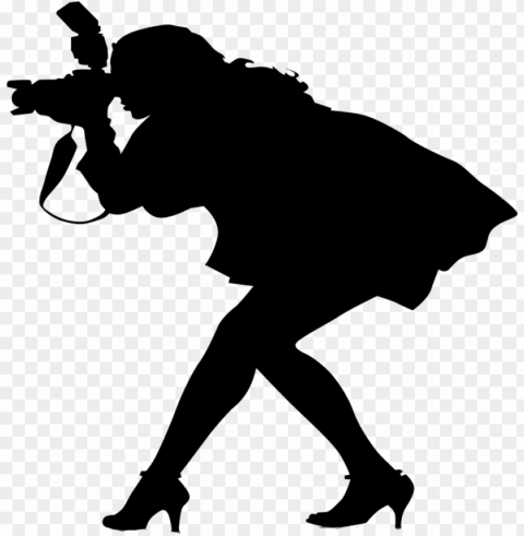 kolmega productions wedding photography - female photographer silhouette Isolated Icon in HighQuality Transparent PNG