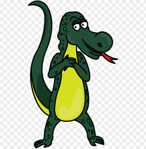 komodo dragon cartoon drawi PNG Image with Isolated Graphic