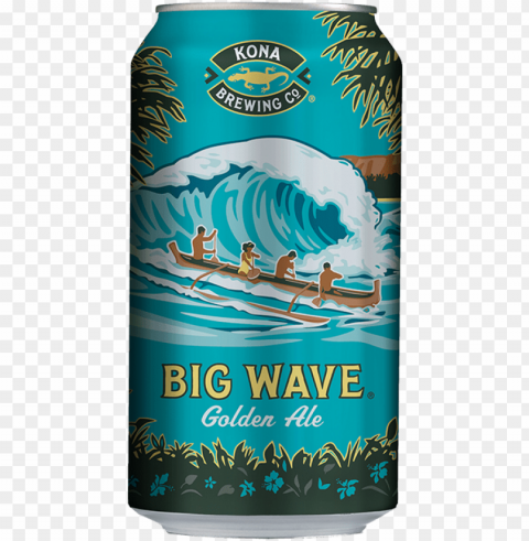 kona big wave golden ale - 12 pack 12 fl oz cans Clear background PNG images bulk