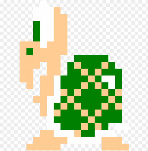 koopa troopa - pixel koopa troopa transparent Isolated Character with Clear Background PNG