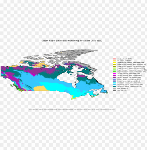 koppen-geiger map can future - black north america ma Isolated Subject in HighResolution PNG