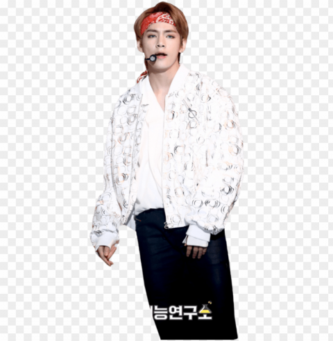 kpop and v image - bts not today era Transparent Background Isolated PNG Design