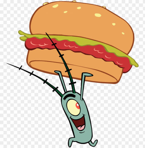 krabby patty - plankton spongebob with krabby patty PNG Image Isolated with HighQuality Clarity