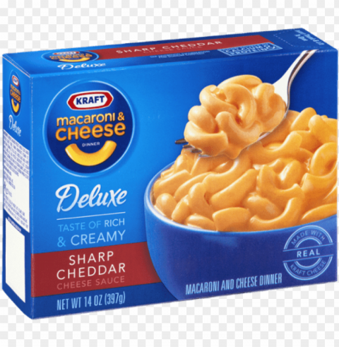 kraft deluxe macaroni & cheese dinner sharp cheddar - kraft deluxe mac n cheese nutritio Free download PNG with alpha channel extensive images