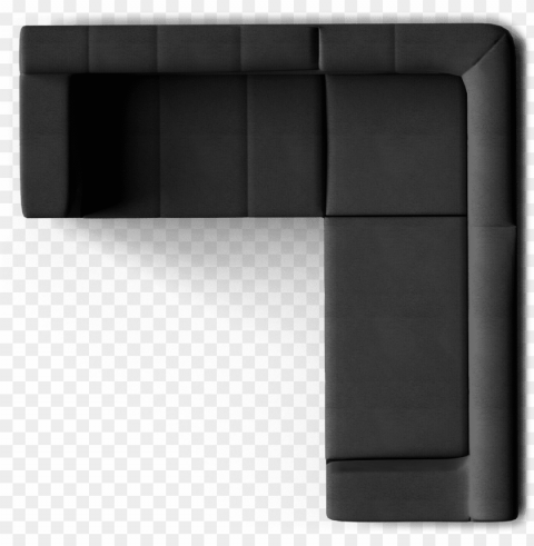 kramfors 2 seat corner sofa top - sofa top view PNG design