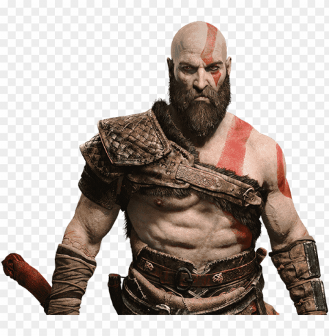 kratos god of war 4 render Isolated Character in Transparent PNG