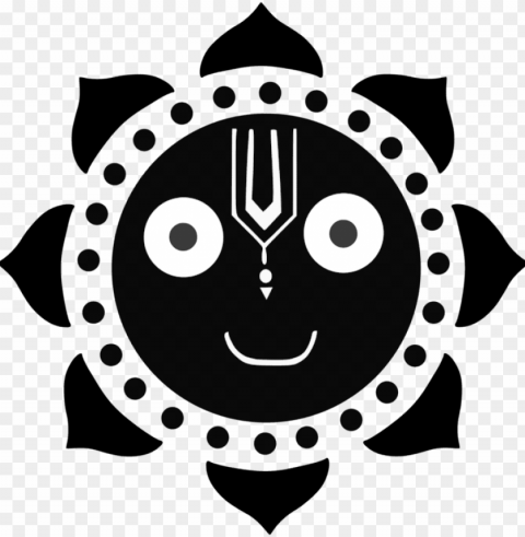 krishna vishnu hinduism jagannath - jagannath black & white PNG with Isolated Transparency PNG transparent with Clear Background ID 6666033f