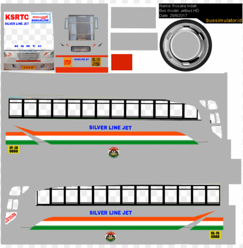 ksrtc silver line jet Isolated Subject with Clear Transparent PNG