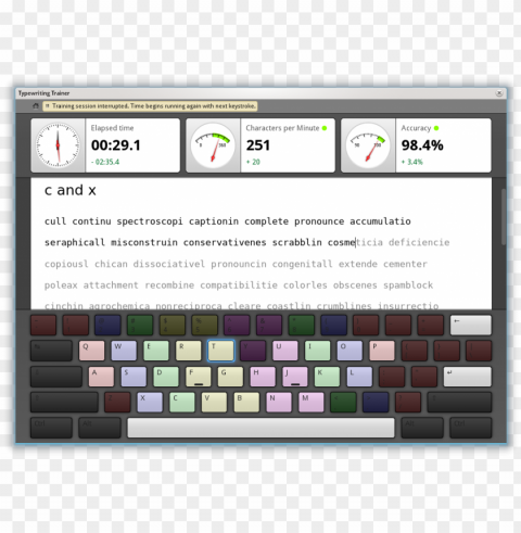 ktouch typewriting trainer Transparent background PNG stock