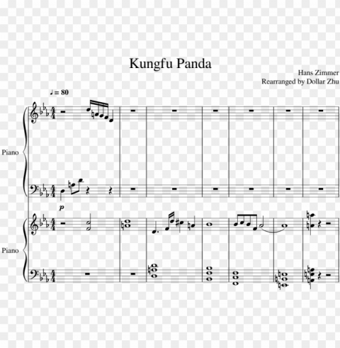 kungfu panda sheet music composed by hans zimmer rearranged - diagram PNG files with no background wide assortment