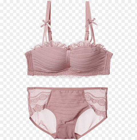 kvoz kwozi no steel ring bra gathered small chest one-piece - lingerie to Isolated Object in HighQuality Transparent PNG