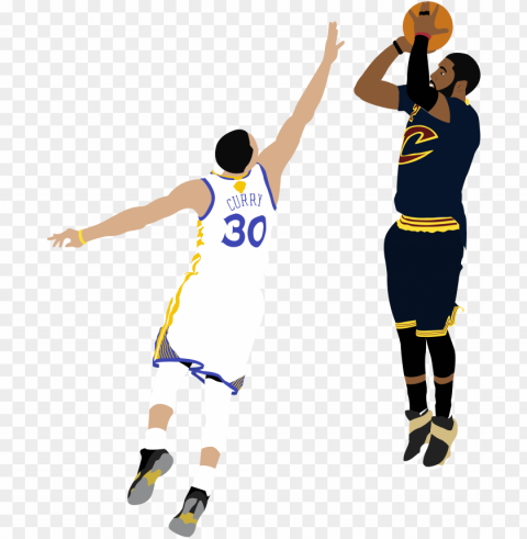 kyrie irving shooting over steph curry illustration - kyrie irving shot over curry Clear Background Isolated PNG Icon
