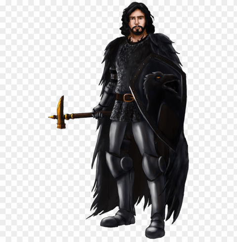 kyrin cleric of the raven queen - dungeons and dragon human cleric Clear Background Isolated PNG Graphic