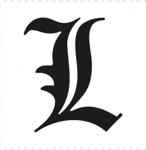 l letter from death note logo vector PNG files with alpha channel assortment