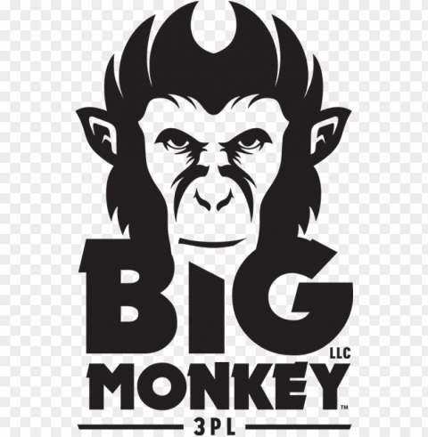 l llc - monkey logo Isolated Character with Transparent Background PNG