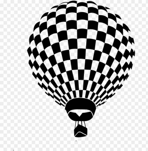 la paillasse have given me one of the bigest exploration - hot air balloon black and white PNG Image with Transparent Isolated Graphic Element