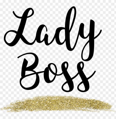 lady boss gold glitter web flair graphic - boss lady sv Free PNG download no background