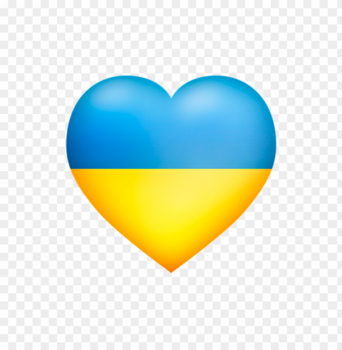 lag of ukraine heart Transparent Background Isolated PNG Character