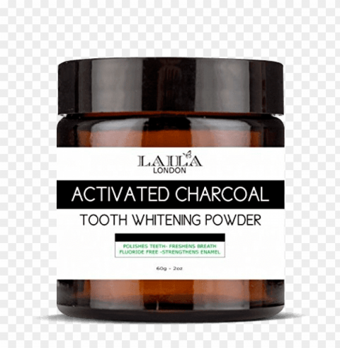 laila activated charcoal tooth whitening powder PNG Isolated Illustration with Clarity