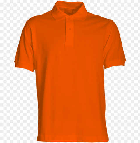 lain polo shirt orange - green polo shirt plai Transparent PNG Isolated Object with Detail
