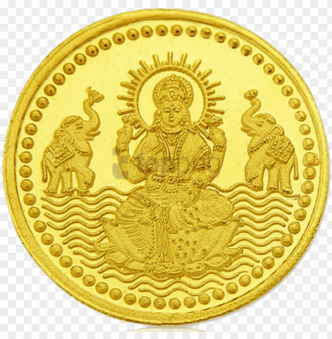 lakshmi gold coin file - gold & silver coins ClearCut Background PNG Isolated Subject