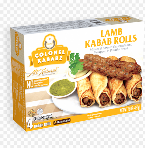 lamb kabab rolls - taquito Clear Background Isolated PNG Illustration