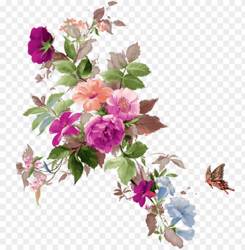 laminas para decoupage - mother's day - mother - vintage style floral card Isolated Object with Transparent Background PNG