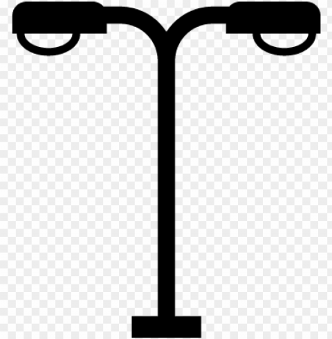 lamp post vector - street lights clipart black and white PNG Graphic Isolated with Clear Background