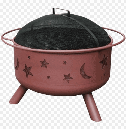 landmann 28335 big sky stars moon fire pit - cast iron fire pit Transparent PNG Object Isolation