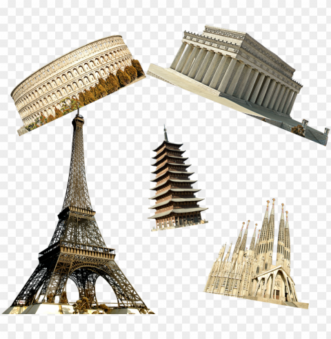 landmark buildings in france image - eiffel tower Isolated Subject in Transparent PNG PNG transparent with Clear Background ID 197c6800