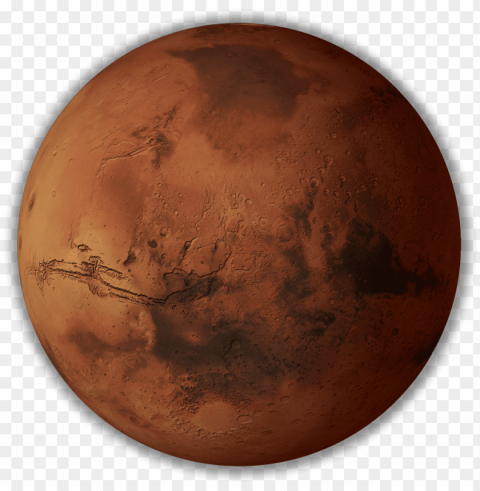 lanet mars covered in green vines - planet mars Isolated Item with Transparent PNG Background