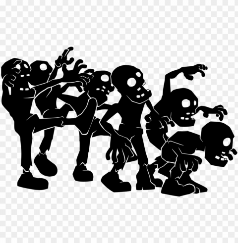 lants vs zombies silhouette PNG with transparent overlay PNG transparent with Clear Background ID 57dca390