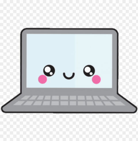 laptop computer cute kawaii computadora - computadora kawaii HighQuality PNG Isolated on Transparent Background