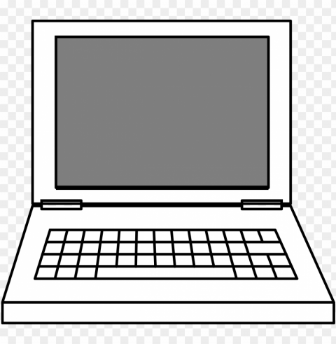 laptop silhouette Clean Background Isolated PNG Graphic