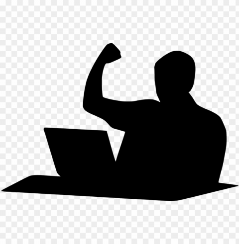 laptop silhouette PNG Graphic Isolated on Transparent Background