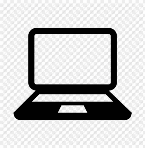 laptop silhouette PNG Graphic Isolated with Transparency