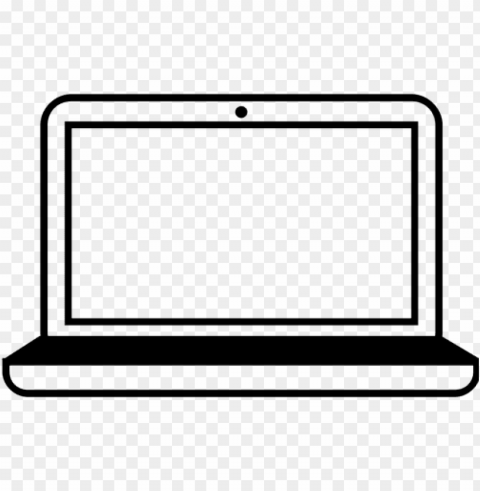 laptop silhouette PNG Image Isolated with High Clarity