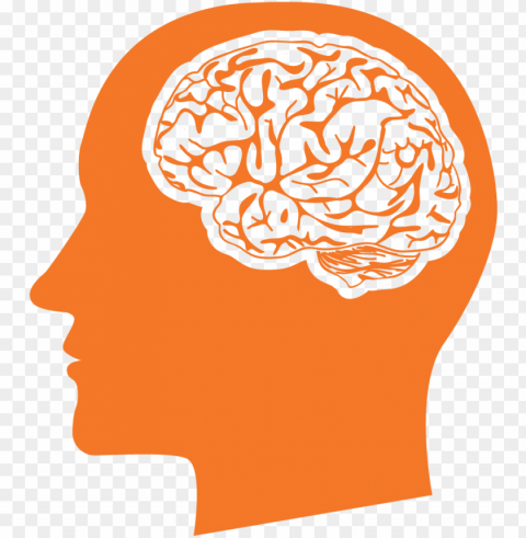 large head and brain animatio Transparent PNG Isolated Graphic Detail