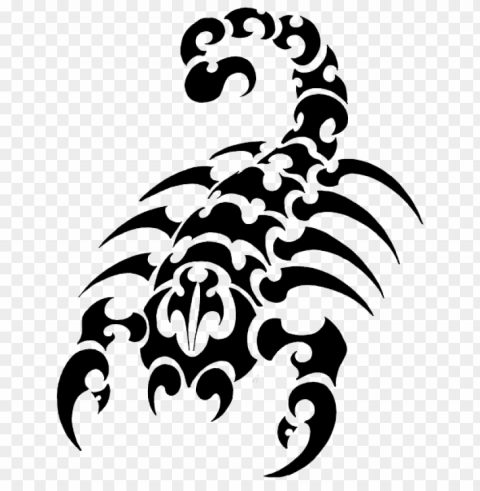 large scorpion tattoo PNG Image with Clear Background Isolated