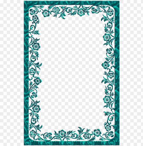 large turquoise frame - border design blue clipart HighQuality Transparent PNG Object Isolation