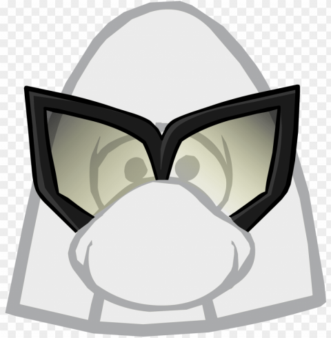 lashful eyes club penguin PNG Object Isolated with Transparency