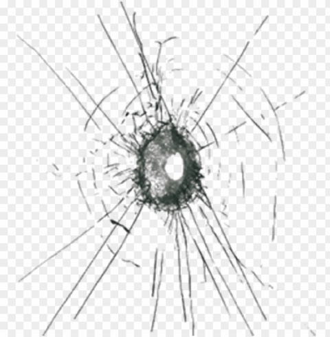lass bullet hole - glass bullet hole decal Transparent Background Isolation in PNG Format