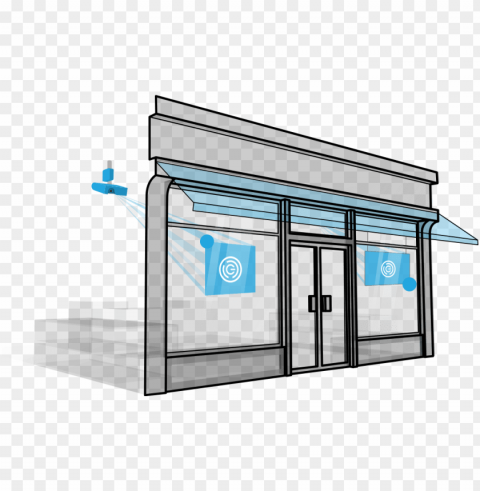 lass cling - storefront Isolated Object on HighQuality Transparent PNG