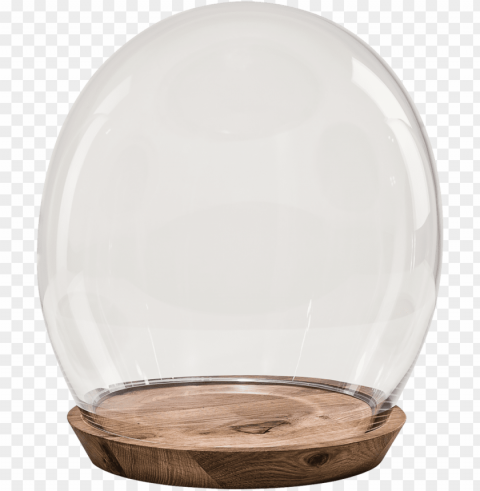 lass dome hand blown on wood base 23 cm - dinghy PNG for web design