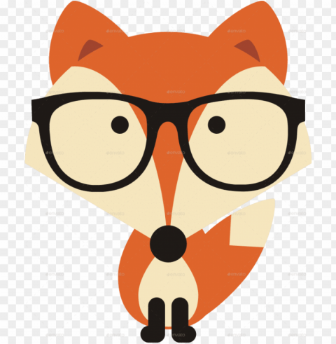 lasses clipart fox - cartoon fox with glasses PNG images with transparent layer PNG transparent with Clear Background ID e2d76b48