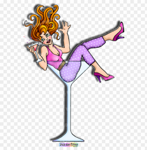 lasses clipart martini - girl in cocktail glass Clear PNG pictures compilation