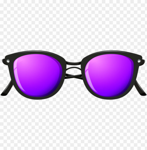 lasses clipart purple - sunglasses Transparent Background Isolated PNG Character