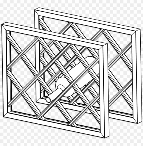 lattice wine rack dimensions assembled with frame part - wine rack lattice trellis Clear Background Isolated PNG Object