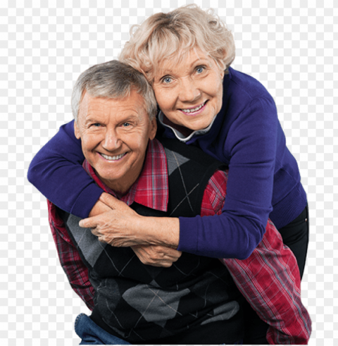 Laughing Older Couple - Portrait PNG Graphics With Alpha Transparency Broad Collection